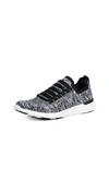 Apl Athletic Propulsion Labs Women's Techloom Breeze Knit Lace-up Sneakers In Black/white/melange