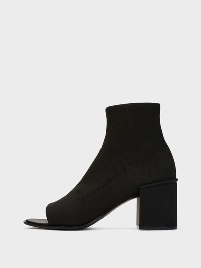 Donna Karan Evie Open Toe Ankle Boot In Black/cream