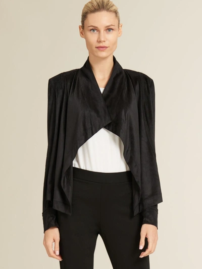 Donna Karan Women's Drape Front Jacket - In Black