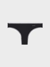 Donna Karan Litewear Mesh Trim Logo Bikini Brief In Black/cream