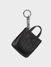Donna Karan Mini Tote Bag Charm In Black/brown