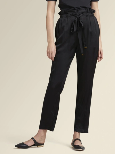 Donna Karan Sateen Tie-waist Pant In Black