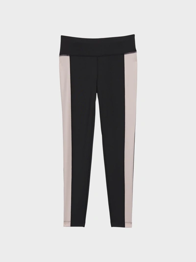 Donna Karan Mid-rise Legging With Color-blocked Panels In Parfait