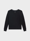 Donna Karan Cropped Reflective Bar Sweatshirt In Black