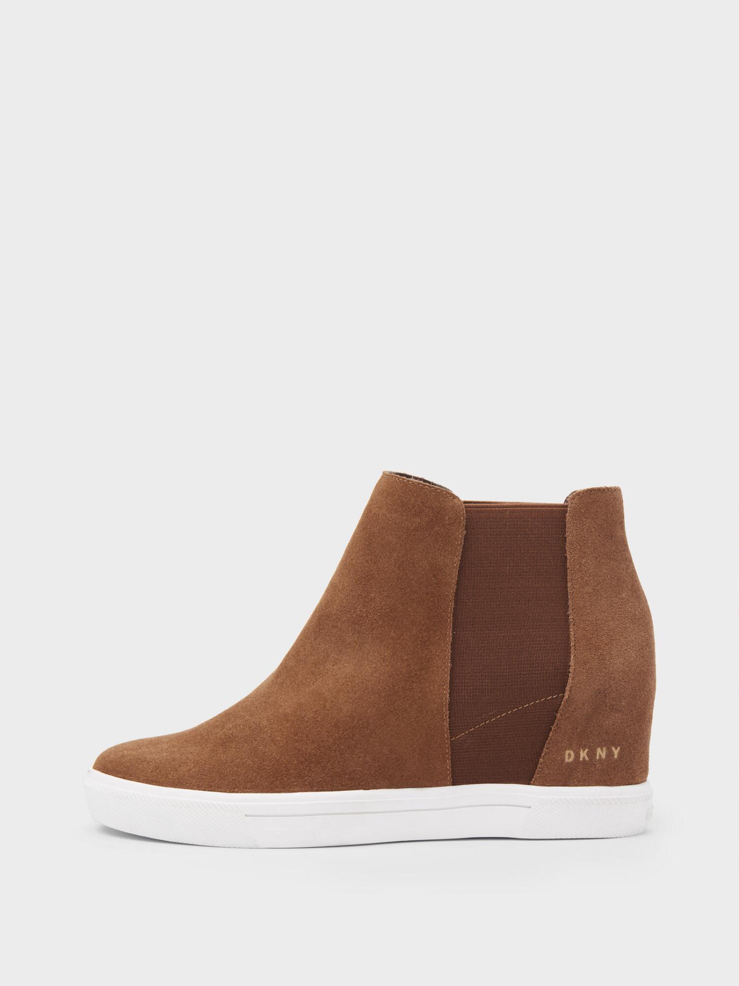 donna karan cailin studded wedge sneaker