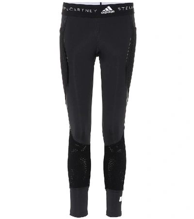 Adidas By Stella Mccartney Run Ultra Flat-knit Leggings In Black