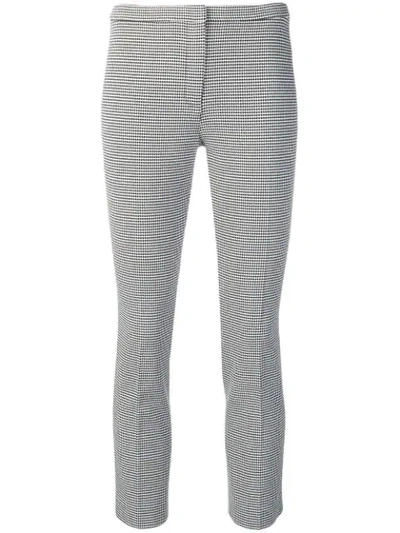 Theory Classic Skinny Straight-leg Ankle Pants In Black Ivory