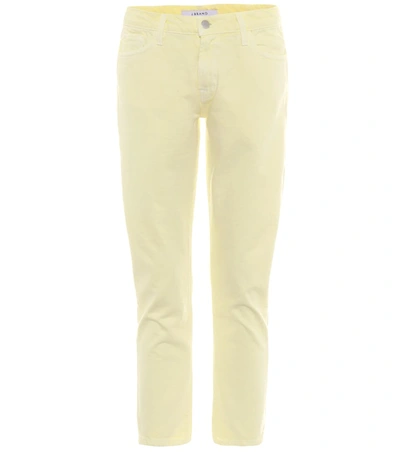 J Brand Sadey Cropped Jeans In Yellow