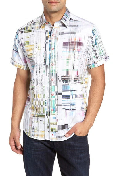 Robert Graham Men's Paracels Classic Fit Geometric-pattern Short-sleeve Sport Shirt In Multicolor