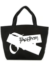 Facetasm Logo Small Shopper Tote Bag In Black