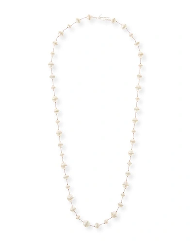 Margo Morrison Crystal-inlay Freshwater Pearl Strand Necklace, 34"