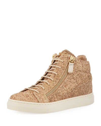 Giuseppe Zanotti Mattglitt Hitop Glitter High-top Sneakers, Baby/toddler Sizes 6m-9t In Gold