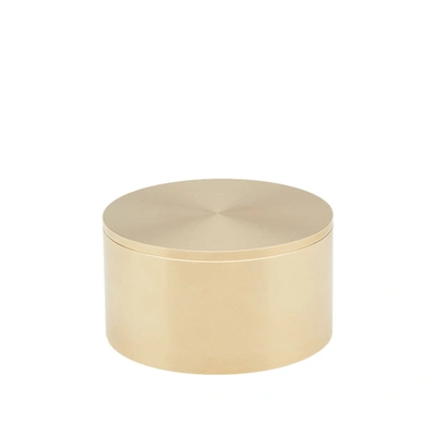 Minimalux Machined Brass Pot With Lid 30 In Gold