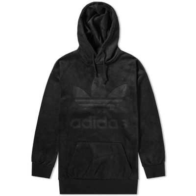 Adidas Originals Adidas Velour Hoody In Black