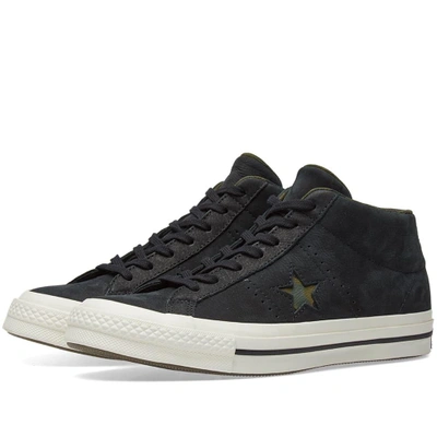 Converse One Star Mid Camo Pack In Black