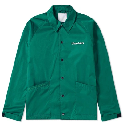 Liberaiders Og Logo Coach Jacket In Green