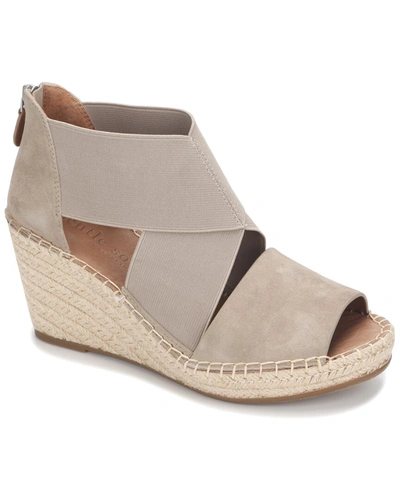 Gentle Souls By Kenneth Cole Colleen X-elastic Suede Espadrille In Grey
