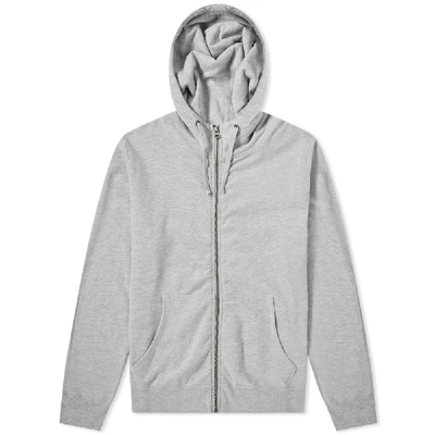 Save Khaki Fleece Zip Hoody In Grey