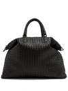 Bottega Veneta Men's Veneta Maxi Convertible Tote Bag In Grey