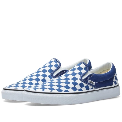 Vans Classic Slip On Checkerboard In Blue