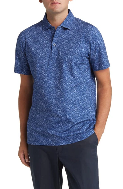 Bugatchi Victor Ooohcotton® Vintage Car Print Polo In Night Blue