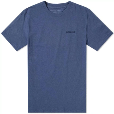 Patagonia Line Logo Badge Responsibili-tee In Blue