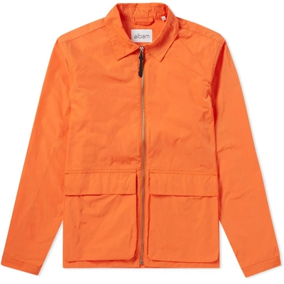 Albam Nylon Bomber Jacket In Orange