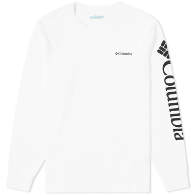 Columbia Long Sleeve Graphic Tee In White