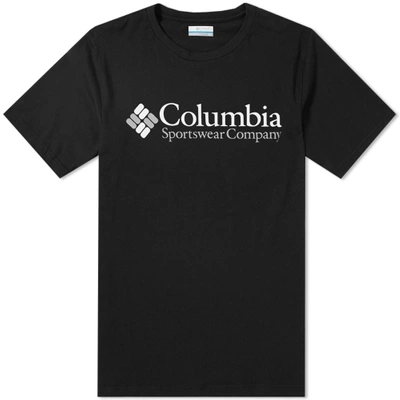 Columbia Two Tone Logo Tee In Black