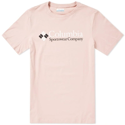 Columbia Two Tone Logo Tee In Pink