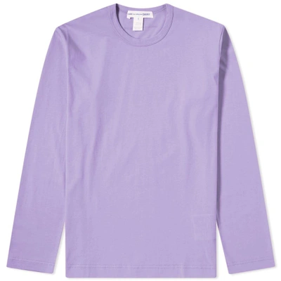 Comme Des Garçons Shirt Comme Des Garcons Shirt Long Sleeve Logo Tee In Purple