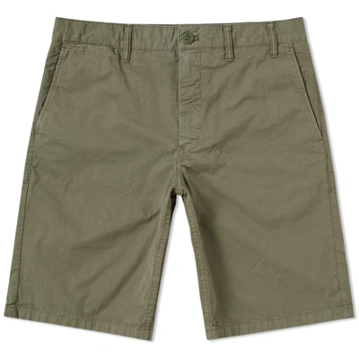 Norse Projects Aros Light Twill Short In Green