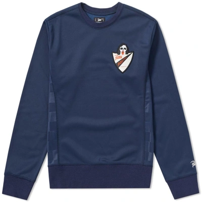 Patta Warm Up Crew Sweat In Blue