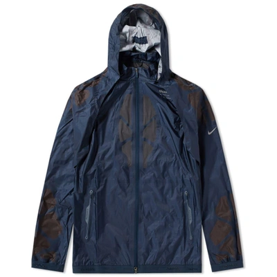 Nike X Undercover Gyakusou Hooded Jacket W In Blue