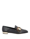 Ferragamo Woman Loafers Black Size 10.5 Calfskin