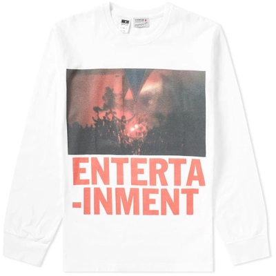 A.four Labs A Four Labs Long Sleeve Entertainment 02 Tee In White