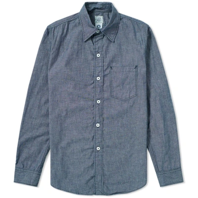 Post Overalls Post 3 Chambray Shirt In Blue