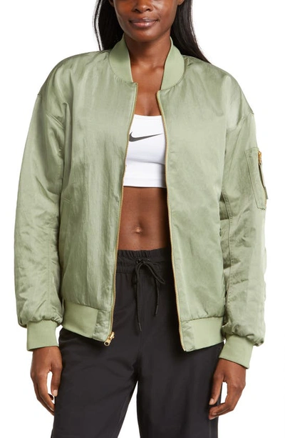 Nike Sportswear Reversible Bomber Jacket In Oil Green