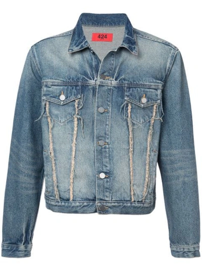 424 Trucker Denim Jacket In Blue | ModeSens