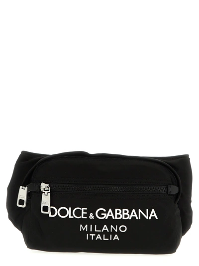 Dolce & Gabbana Logo Fanny Pack Crossbody Bags Black