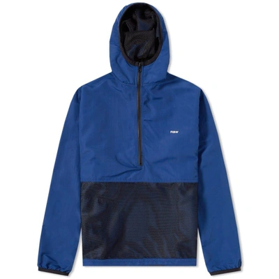 Raised By Wolves Mesh Pocket Popover Jacket In Blue