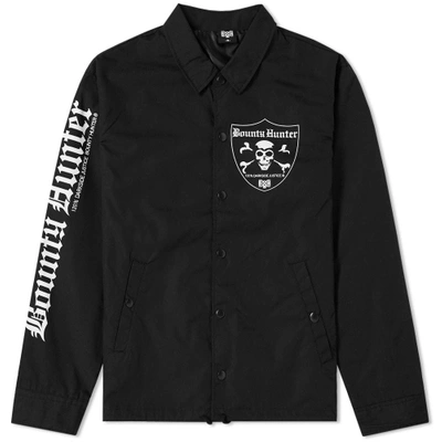 Bounty Hunter Emblem Skull Coach Jacket In Black