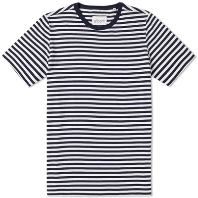 Albam Simple Stripe Tee In Blue