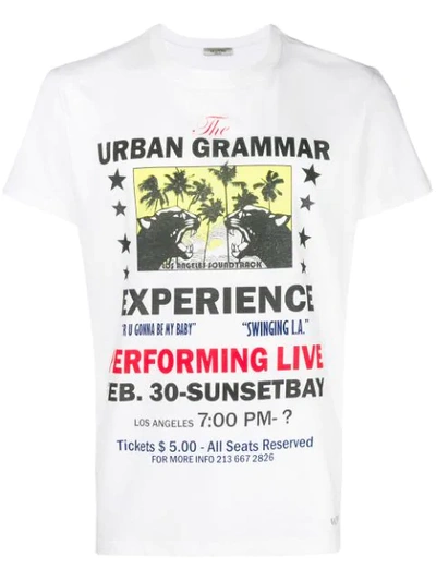 Valentino Urban Grammar Print Concert Poster T-shirt In White