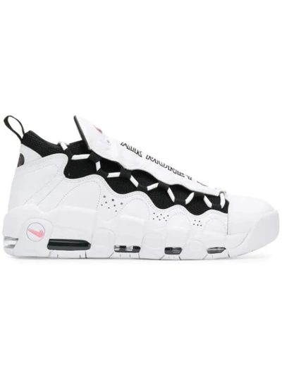 Nike Sf Air More Money Sneakers In White Leather