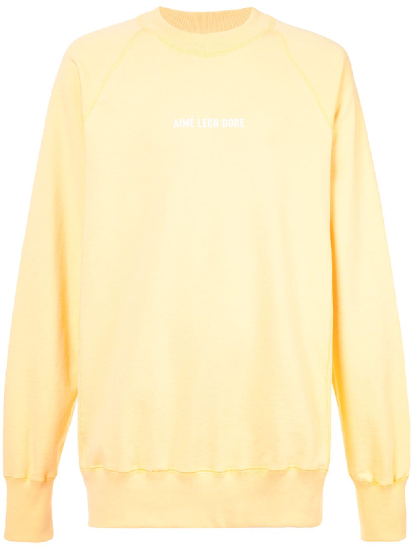 aime leon dore yellow hoodie