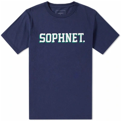 Sophnet . College Logo Tee In Blue