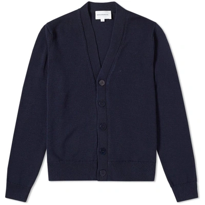 Norse Projects Adam Summer Cotton Cardigan In Blue