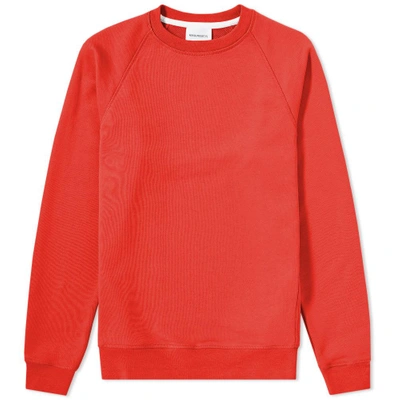 Norse Projects Ketal Summer Classic Crew Sweat In Red