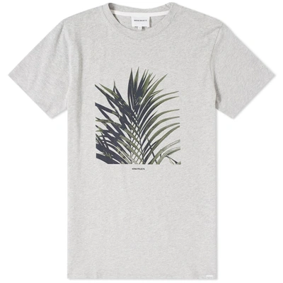 Norse Projects James Palm Print Tee In Grey